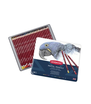 Lapices de colores derwent pastel caja metalica 24 colores surtidos