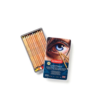 Lapices de colores derwent lightfast resistente a la luz caja metalica 12 colores surtidos
