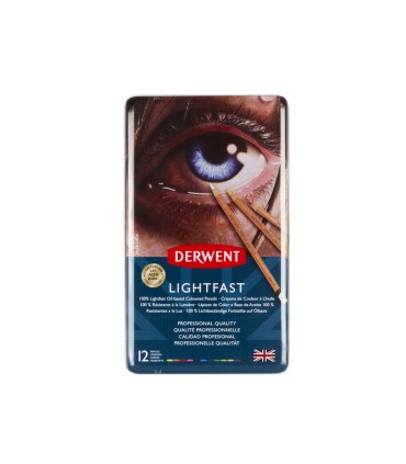 Lapices de colores derwent lightfast resistente a la luz caja metalica 12 colores surtidos