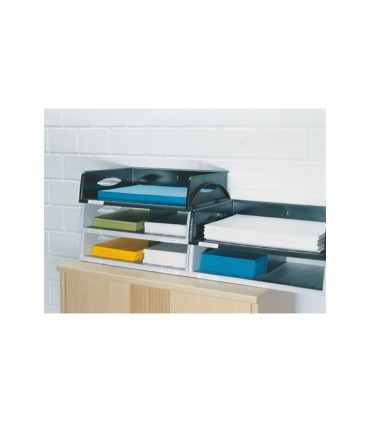 Bandeja sobremesa plastico leitz sorty din a3 jumbo color gris 490x125x385 mm