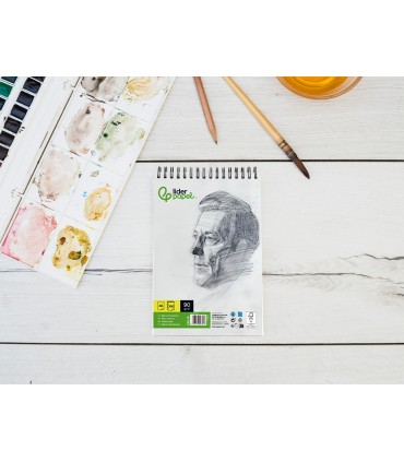 Bloc dibujo liderpapel esbozos espiral din a6 105x148mm 100 hojas 90gr m2 sin recuadro