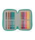 Plumier escolar safta triple 37 piezas resistente al agua real betis 195x125x55 mm