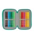 Plumier escolar safta triple 37 piezas resistente al agua real betis 195x125x55 mm