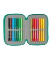Plumier escolar safta triple 37 piezas resistente al agua real betis 195x125x55 mm