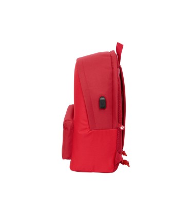 Mochila safta doble para portatil 156 usb resistente agua sevilla fc 440x310x180 mm