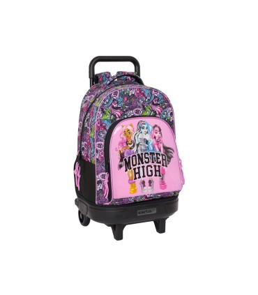 Mochila safta grande con ruedas compact extraible monster high 450x330x220 mm