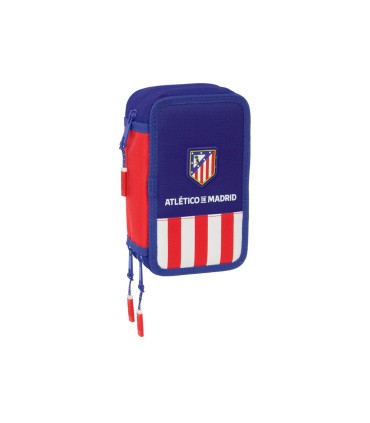 Plumier escolar safta triple 37 piezas atletico de madrid 195x125x55 mm