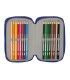 Plumier escolar safta triple 37 piezas atletico de madrid 195x125x55 mm