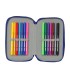 Plumier escolar safta triple 37 piezas atletico de madrid 195x125x55 mm