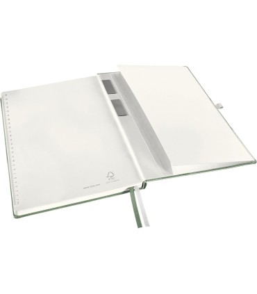 Cuaderno encolado leitz style tapa dura din a4 80 hojas cuadro 5 mm color verde celadon