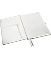 Cuaderno encolado leitz style tapa dura din a4 80 hojas cuadro 5 mm color verde celadon