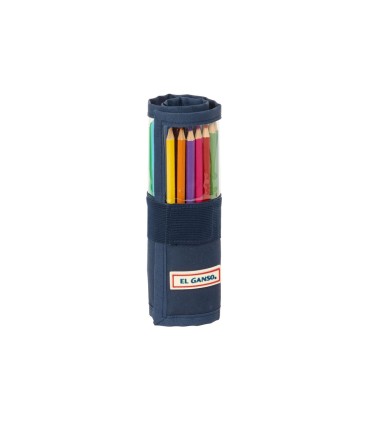 Plumier escolar safta enrollable 27 piezas el ganso eclipse 200x70x70 mm