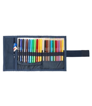 Plumier escolar safta enrollable 27 piezas el ganso eclipse 200x70x70 mm