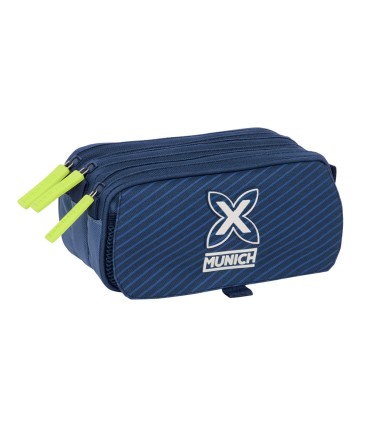 Bolso escolar portatodo safta triple big munich blue indigo 100x215x80 mm