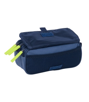 Bolso escolar portatodo safta triple big munich blue indigo 100x215x80 mm