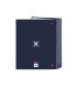 Carpeta safta 4 anillas folio carton lomo ancho munich blue indigo