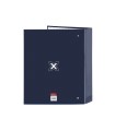 Carpeta safta 4 anillas folio carton lomo ancho munich blue indigo