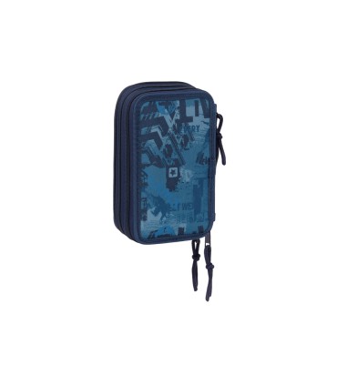 Plumier escolar safta triple 37 piezas new edition 195x125x55 mm