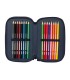 Plumier escolar safta triple 37 piezas new edition 195x125x55 mm