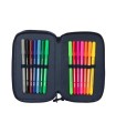 Plumier escolar safta triple 37 piezas new edition 195x125x55 mm