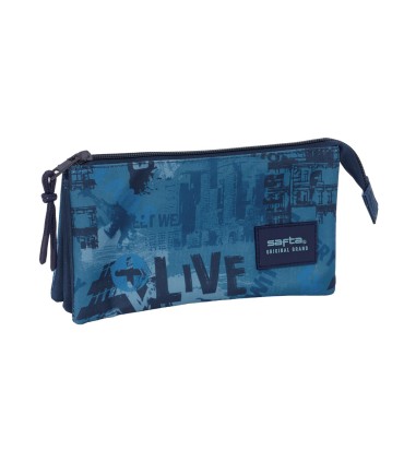 Bolso escolar portatodo safta triple safta new edition 120x220x30 mm