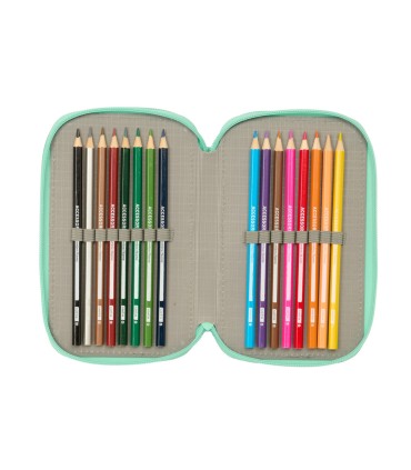 Plumier escolar safta triple 37 piezas safta cuore 195x125x55 mm