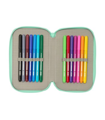 Plumier escolar safta triple 37 piezas safta cuore 195x125x55 mm