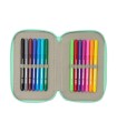 Plumier escolar safta triple 37 piezas safta cuore 195x125x55 mm