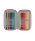 Plumier escolar safta triple 37 piezas blackfit8 smile 195x125x55 mm