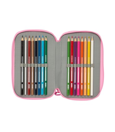 Plumier escolar safta triple 37 piezas blackfit8 smile 195x125x55 mm