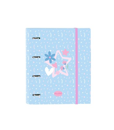Carpeta safta 4 anillas de 35mm a4 con recambio 100h con goma y 5 separadores blackfit8 smile