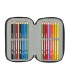 Plumier escolar safta triple 37 piezas hot wheels 195x125x55 mm