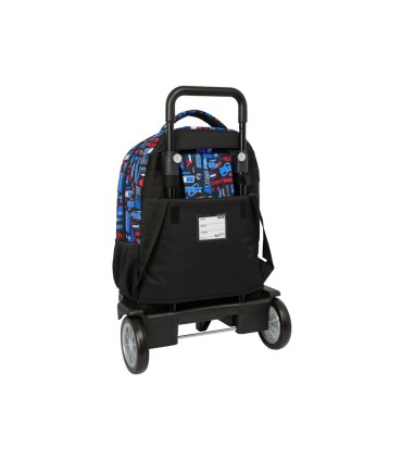 Mochila safta grande con ruedas compact evolution extraible hot wheels 450x330x220 mm