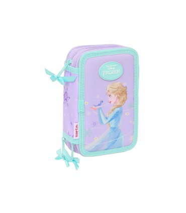 Plumier escolar safta triple 37 piezas frozen spirit 195x125x55 mm