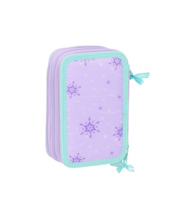 Plumier escolar safta triple 37 piezas frozen spirit 195x125x55 mm