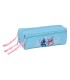 Bolso escolar portatodo safta triple pequeno con goma elastica 22cm stitch happy 85x220x60 mm