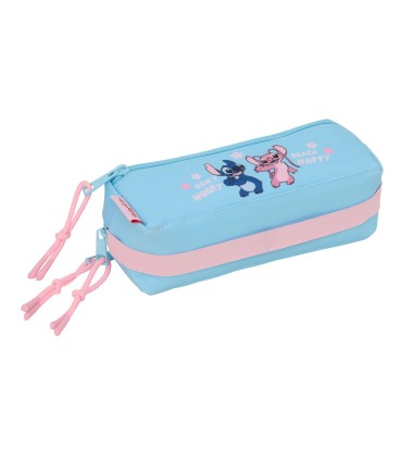 Bolso escolar portatodo safta triple pequeno con goma elastica 22cm stitch happy 85x220x60 mm