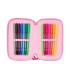 Plumier escolar safta triple 37 piezas stitch chill 195x125x55 mm