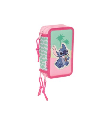 Plumier escolar safta triple 37 piezas stitch ice cream 195x125x55 mm