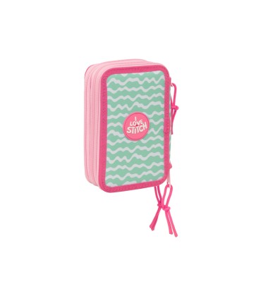 Plumier escolar safta triple 37 piezas stitch ice cream 195x125x55 mm