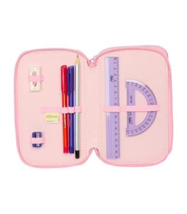 Plumier escolar safta triple 37 piezas stitch ice cream 195x125x55 mm