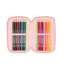 Plumier escolar safta triple 37 piezas stitch ice cream 195x125x55 mm