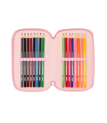 Plumier escolar safta triple 37 piezas stitch ice cream 195x125x55 mm