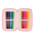 Plumier escolar safta triple 37 piezas stitch ice cream 195x125x55 mm