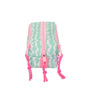 Bolso escolar portatodo safta triple pequeno con goma elastica 22cm stitch ice cream 85x220x60 mm