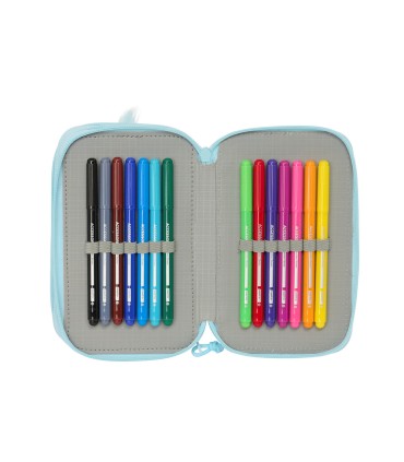 Plumier escolar safta triple 37 piezas furby 195x125x55 mm