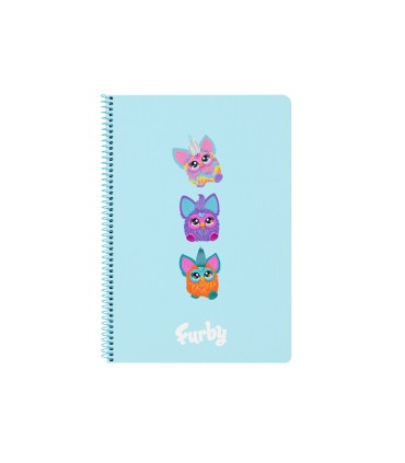 Cuaderno espiral safta folio 80h 60gr cuadro 4mm tapa extradura furby