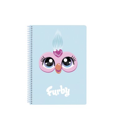 Cuaderno espiral safta cuarto 80h 60gr cuadro 4mm tapa extradura furby