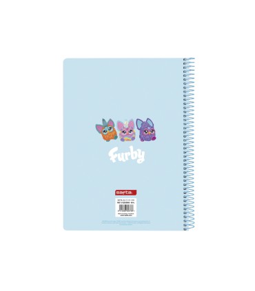 Cuaderno espiral safta cuarto 80h 60gr cuadro 4mm tapa extradura furby