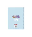 Cuaderno espiral safta cuarto 80h 60gr cuadro 4mm tapa extradura furby